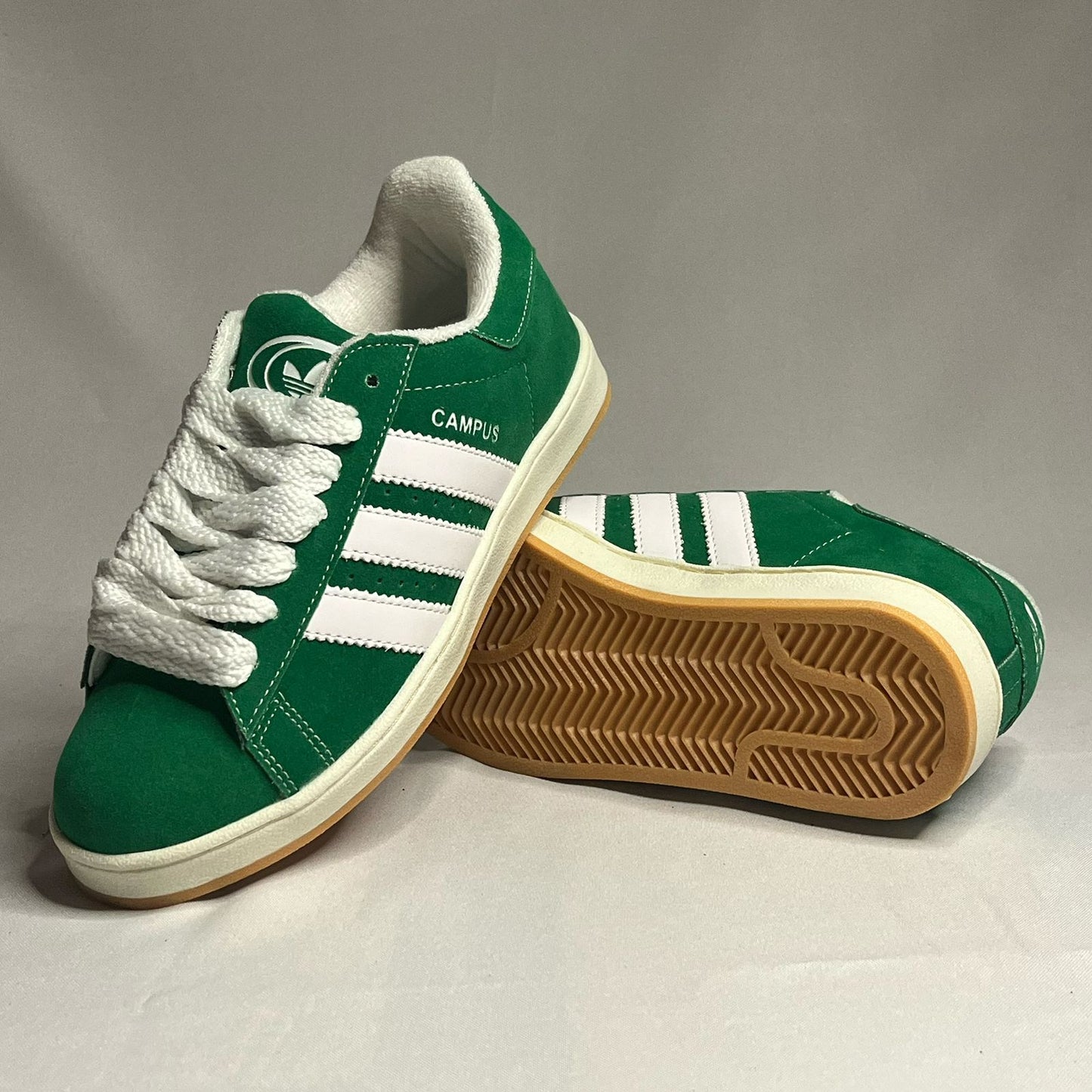 Tenis Campus Verde Blanco